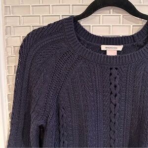 EUC Gorgeous Magaschoni Cable Knit Sweater with ties